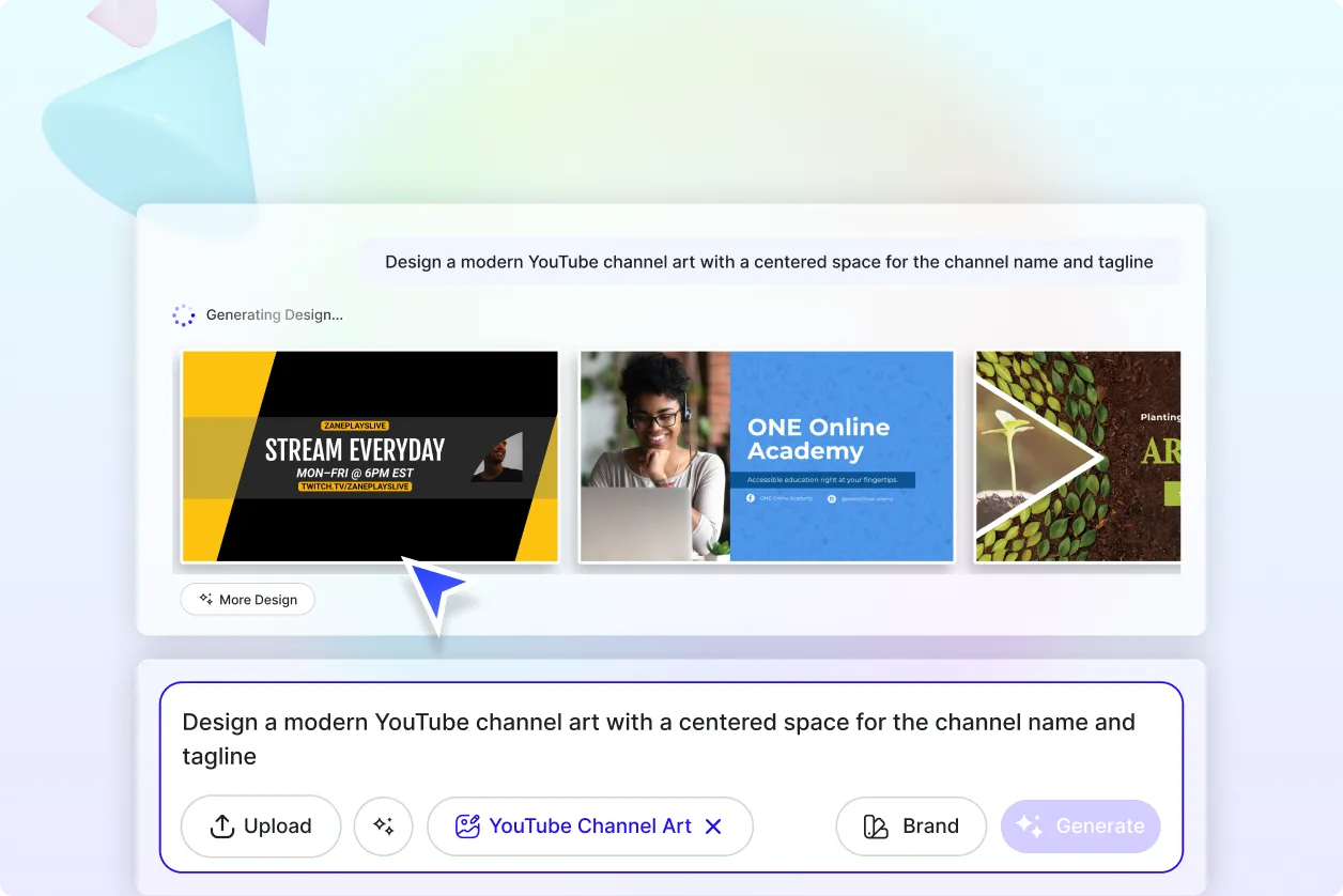 Free AI YouTube Channel Art Generator, Free AI YouTube Channel Art Maker Online